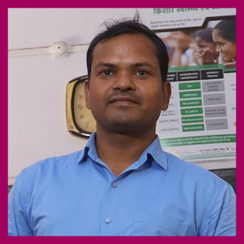 Portrait of teacher Sujeet Kumar Verma from Bihar, India