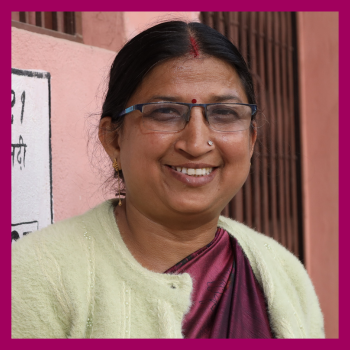 Portrait of Vibha, adolescent health champion from Bihar, India.