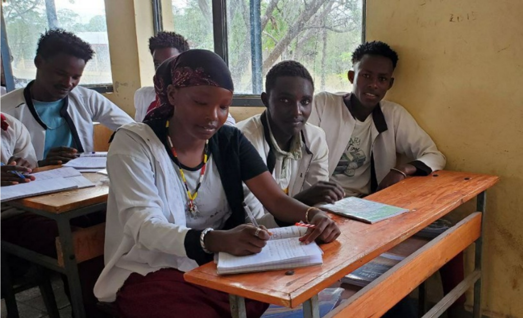 Photo of Loko Wako at school in Ethiopia